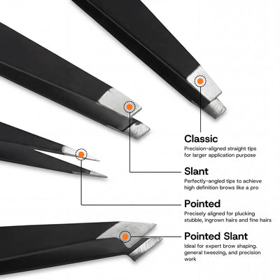 Precision Grooming Tweezers Set